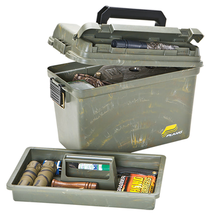 Plano Element-Proof Large Field/Ammo Box with Tray, hunting accessory for secure storage of ammunition or gear.