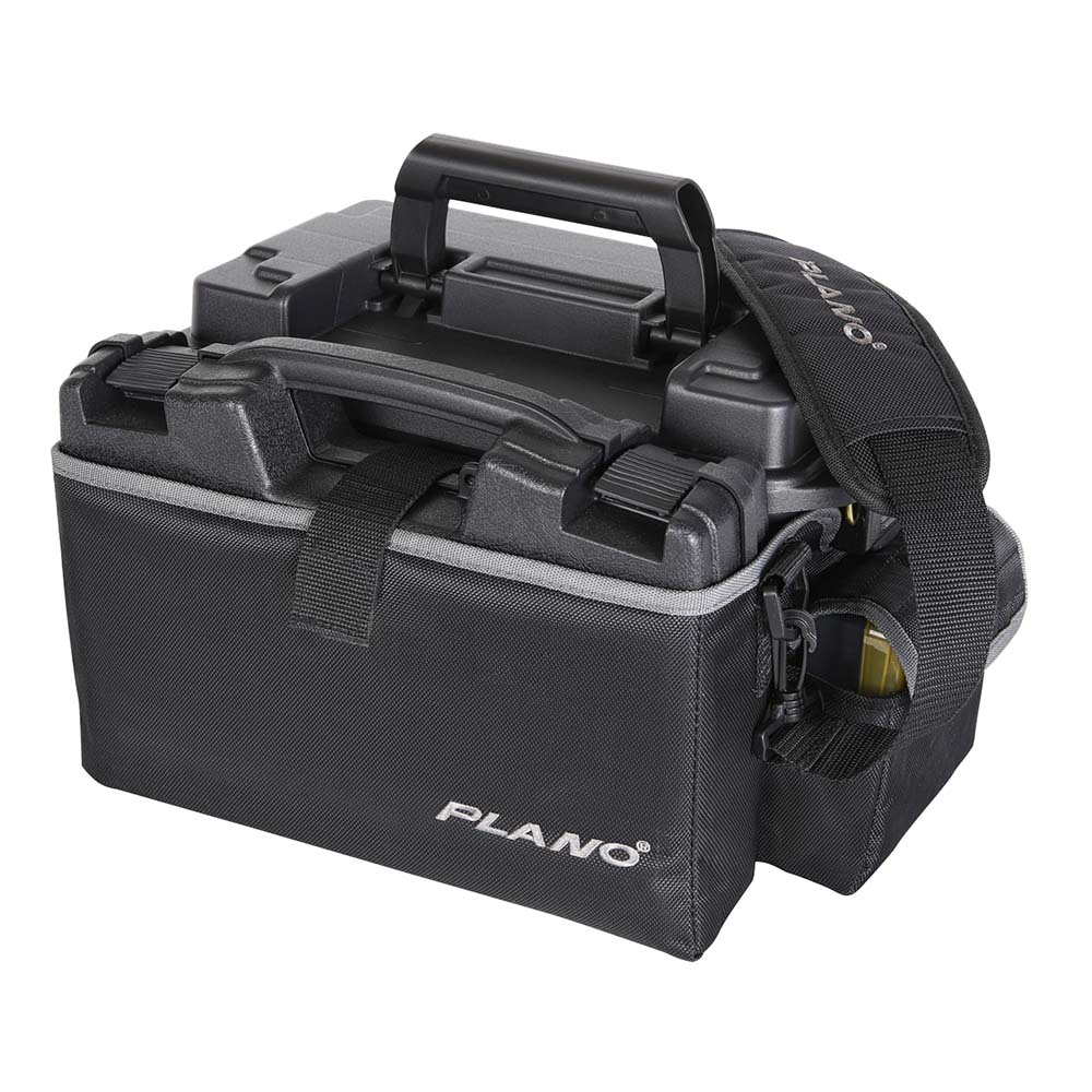 Plano X2 Range Bag Medium, a hunting accessory with multiple compartments for firearm and gear storage.