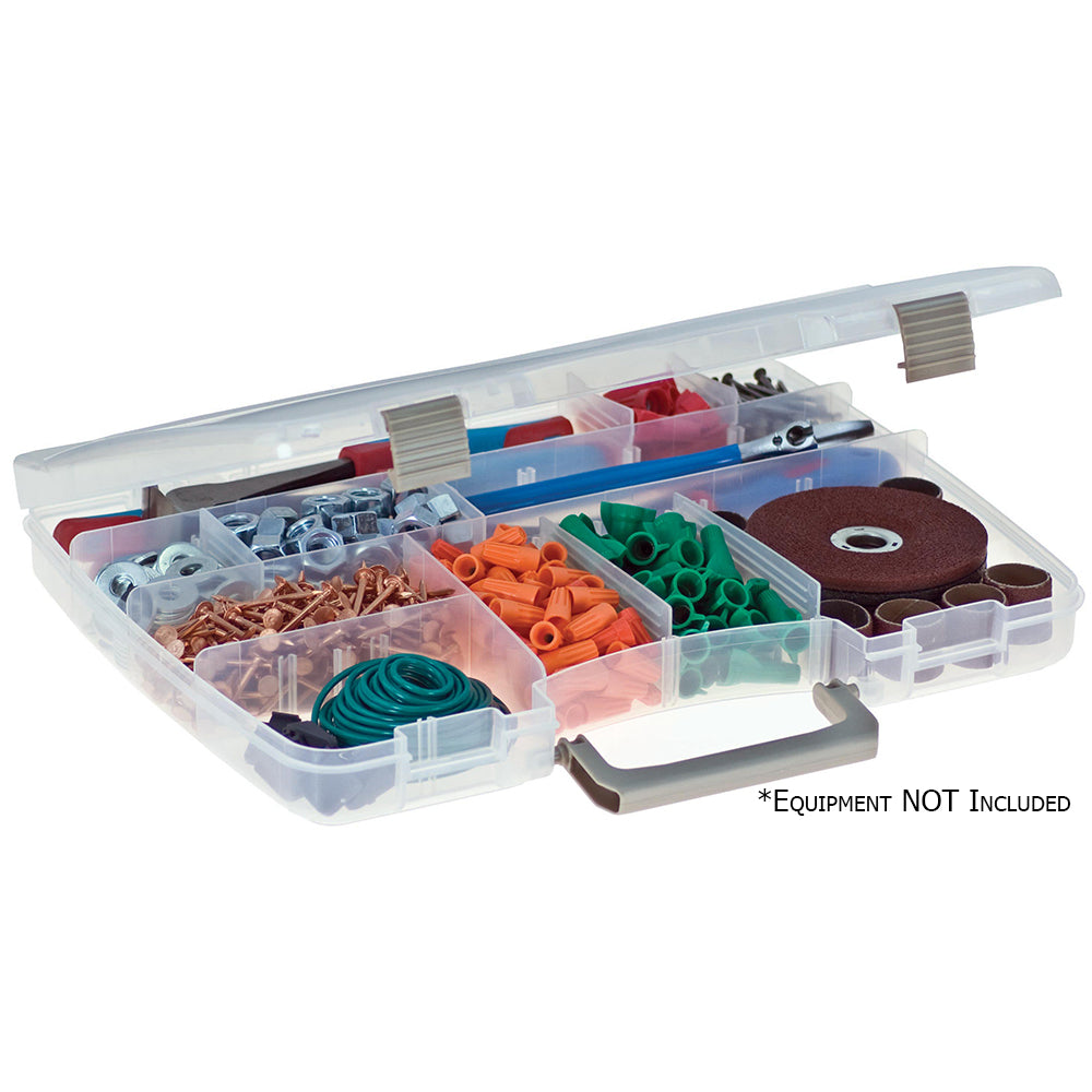 Large Plano Connectable Satchel StowAway tackle storage box with handle, ideal for organizing fishing gear and accessories.