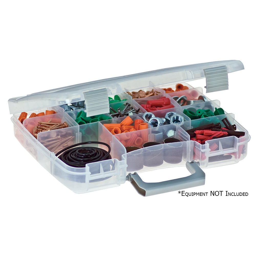 Plano Connectable Satchel StowAway medium tackle storage with handle, shown in black, designed for organized fishing gear storage.