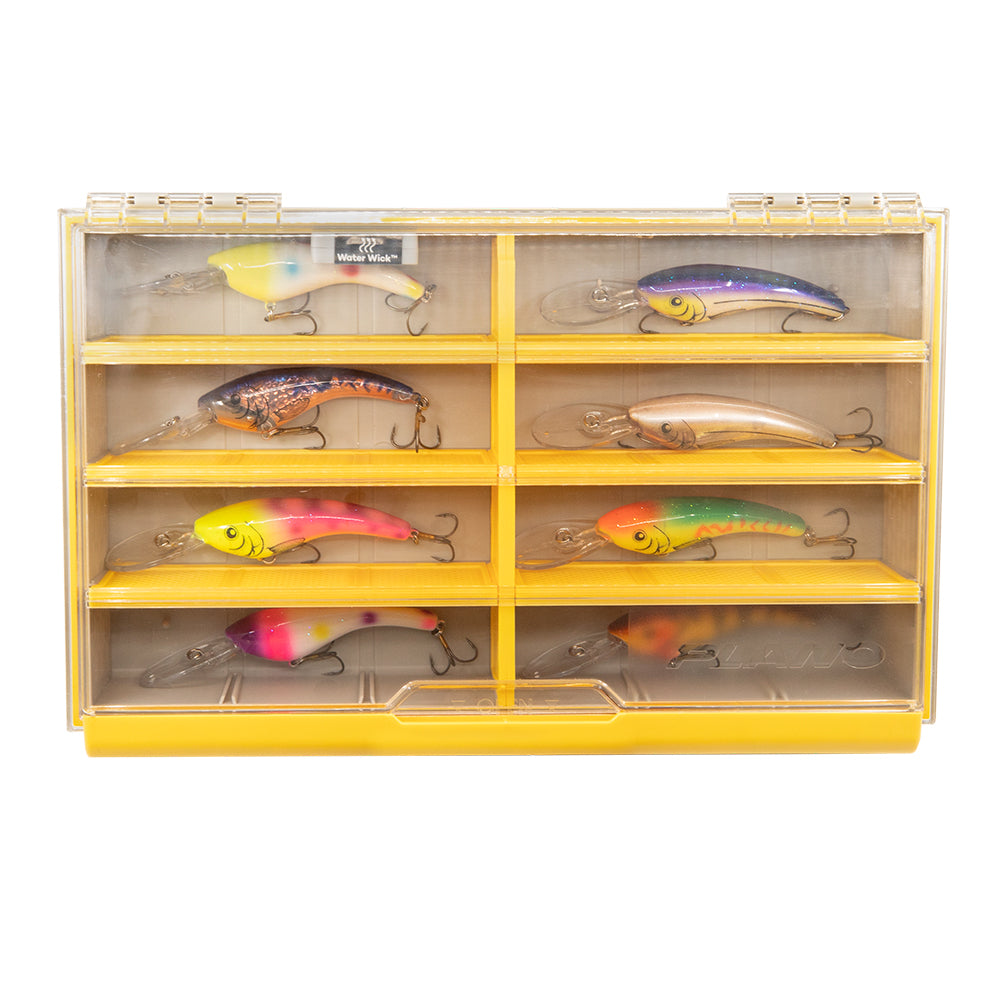 Plano EDGE 3700 Flex Stowaway Box for tackle storage with multiple compartments and secure latch system.
