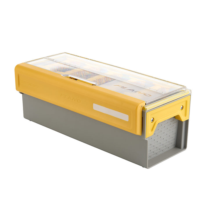 Plano EDGE Frog Box tackle storage container with multiple compartments for organizing fishing lures and accessories.