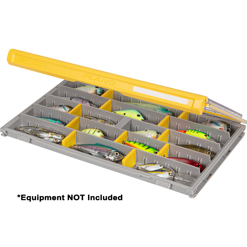 Plano EDGE Professional 3700 Thin Stowaway tackle storage box with secure latches and multiple compartments for fishing gear.