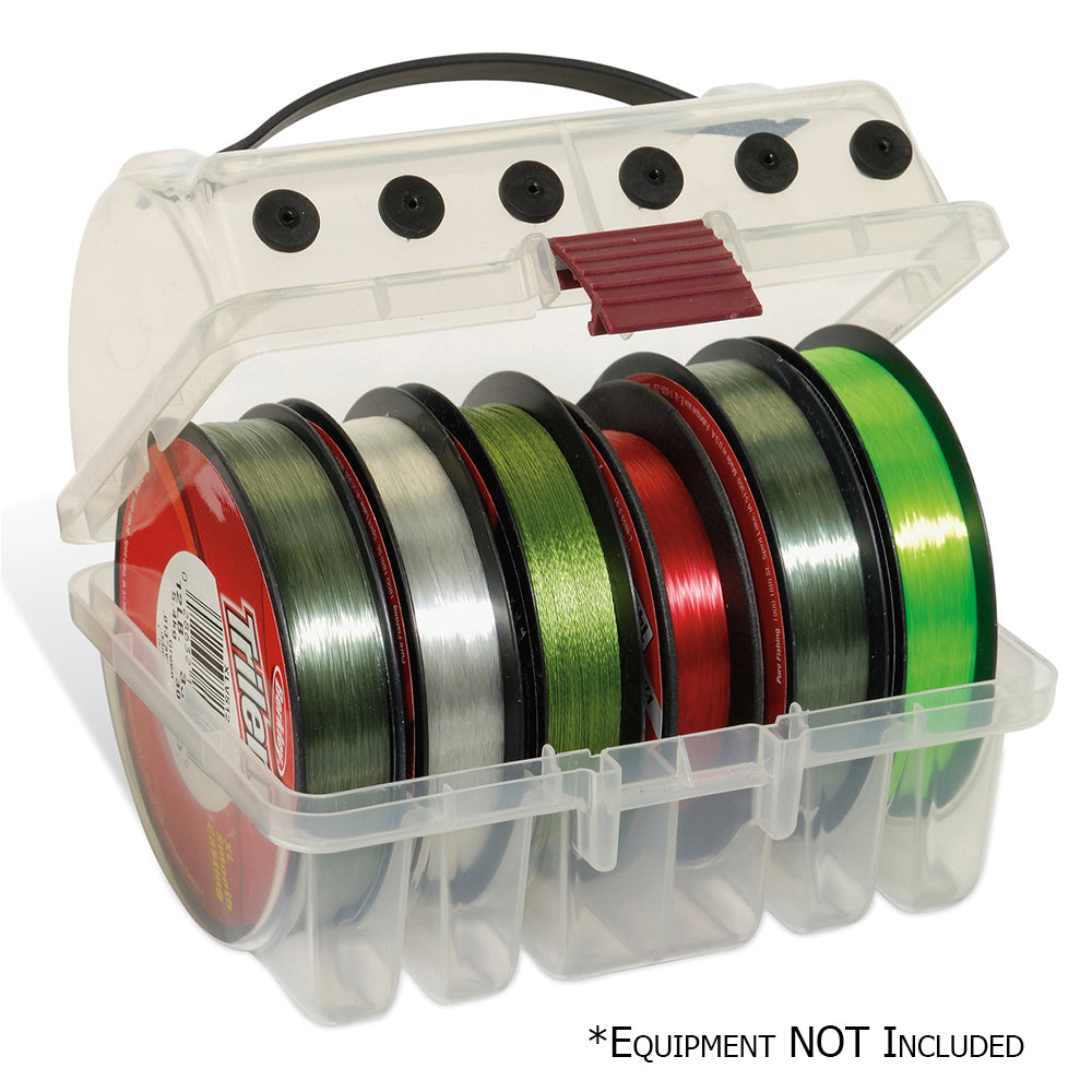 Plano ProLatch Line Spool Box for tackle storage, featuring secure latch and organized compartments for fishing line.