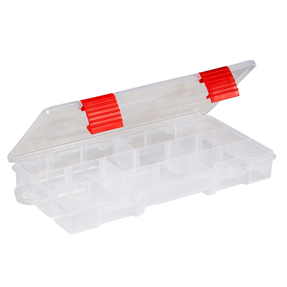 Plano Rustrictor 3500 Stowaway tackle storage box with secure latch and multiple compartments for fishing gear organization.