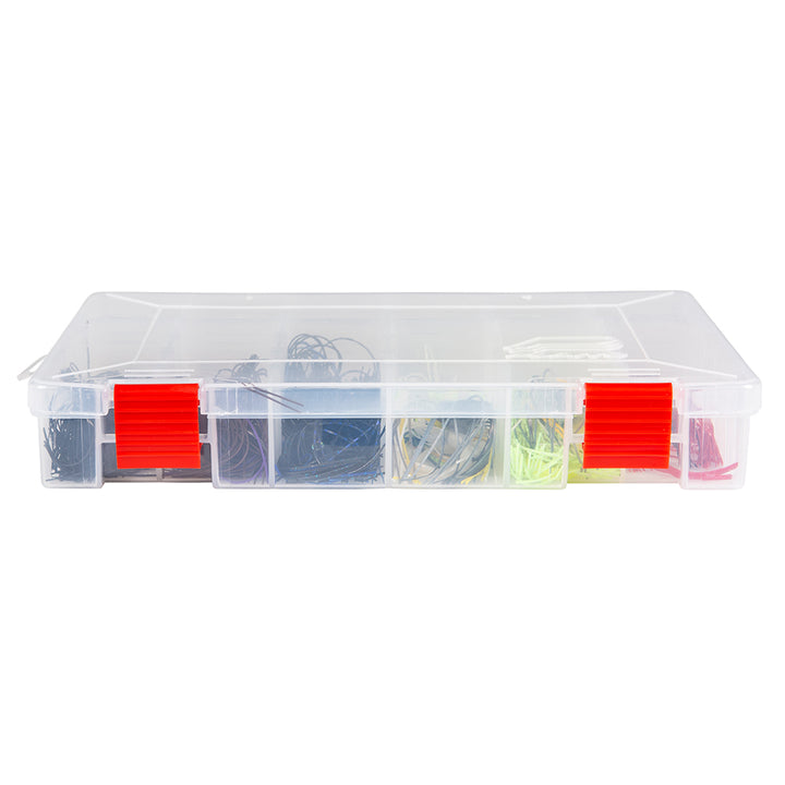 Plano Rustrictor 3600 Stowaway tackle storage box with secure latches and multiple compartments for fishing gear organization.
