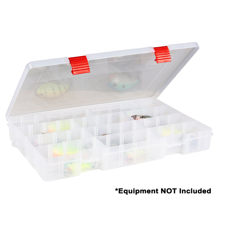 Plano Rustrictor 3700 Stowaway tackle storage box with secure latches and multiple compartments for fishing gear organization.