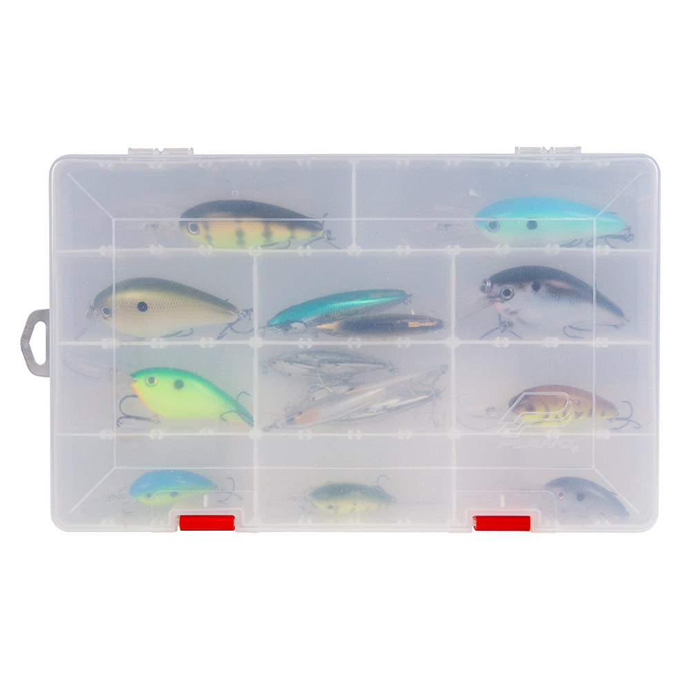 Plano Rustrictor 3700 Stowaway tackle storage box with secure latch and multiple compartments for fishing gear organization.