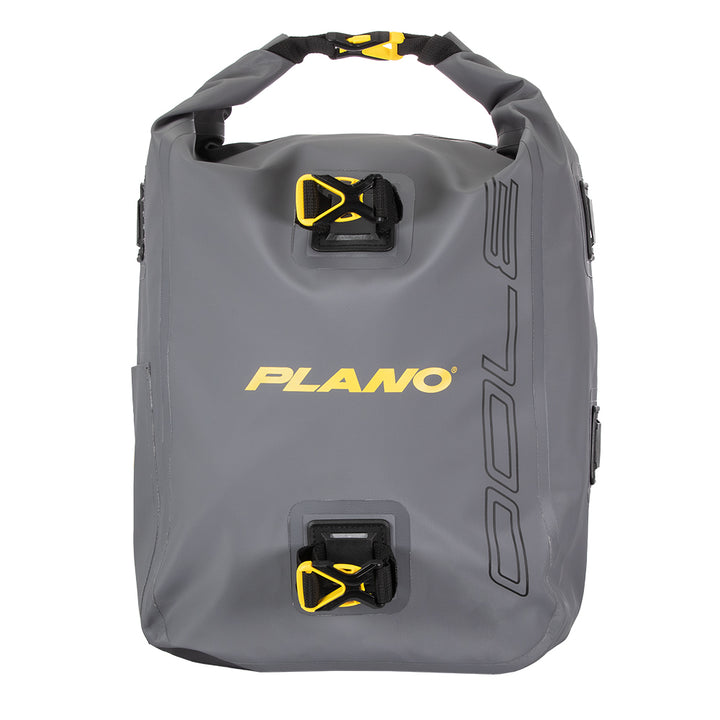 Plano Z-Series waterproof tackle storage backpack with multiple compartments and adjustable straps for fishing gear organization.