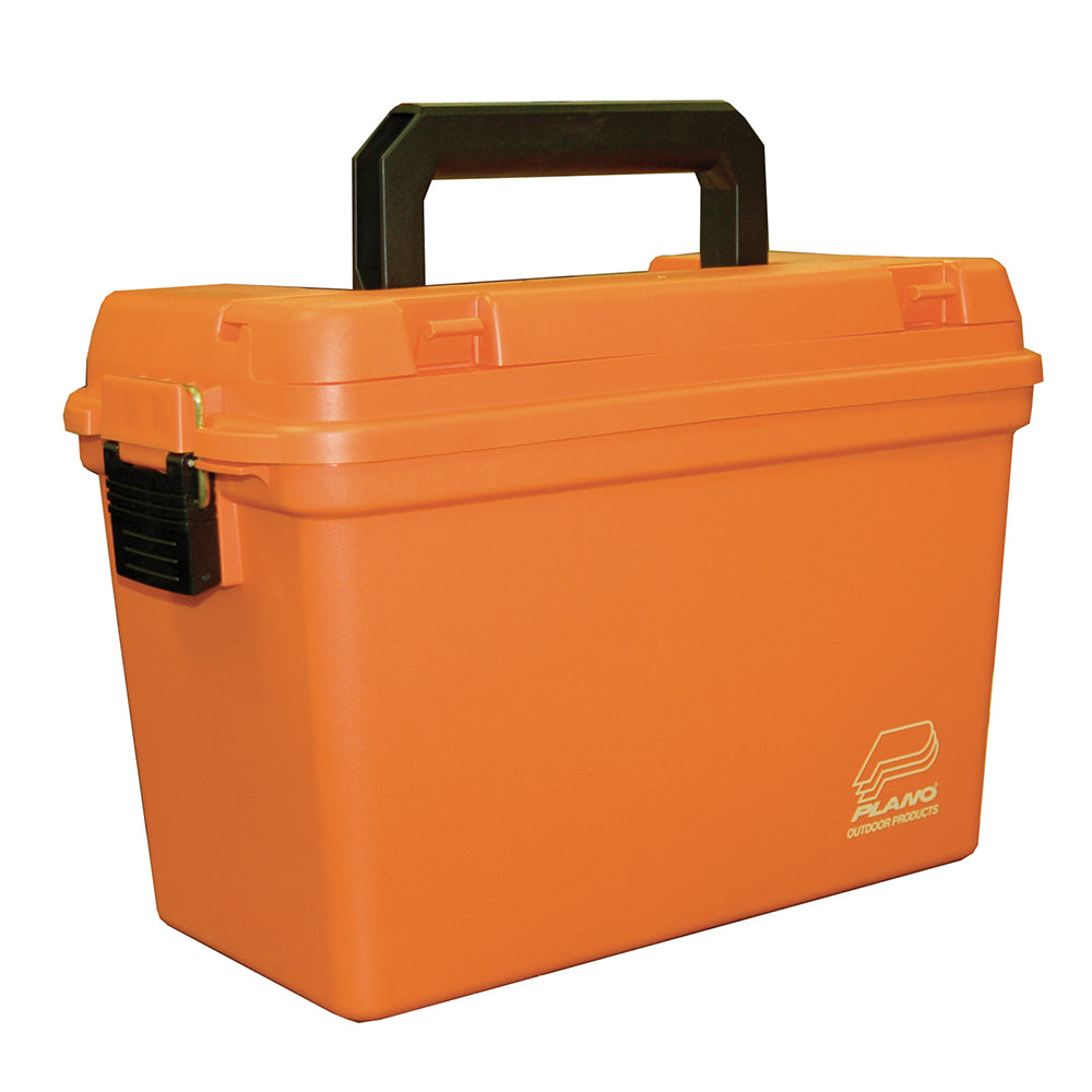 Orange Plano Deep Emergency Dry Storage Supply Box with Tray, waterproof case for safety and organization