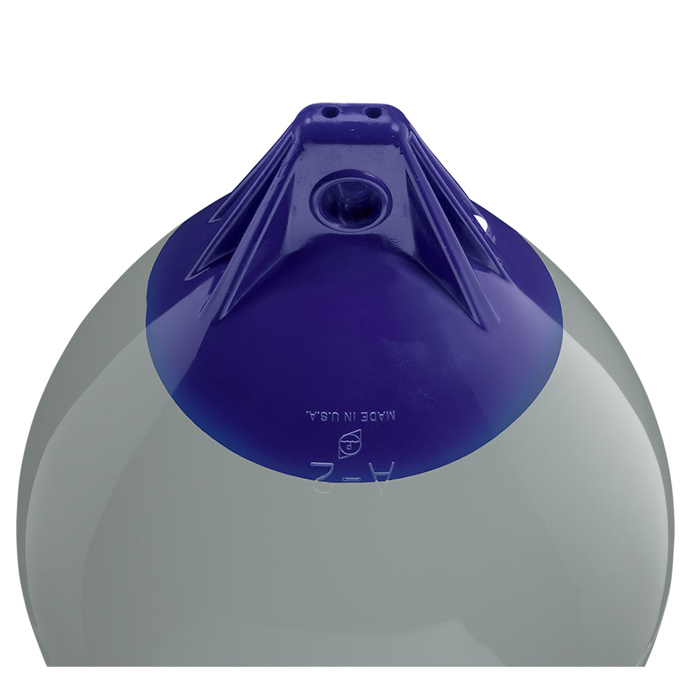 Grey Polyform A-2 Buoy with 14.5-inch diameter, durable marine float from Polyform U.S. for navigation or marking.