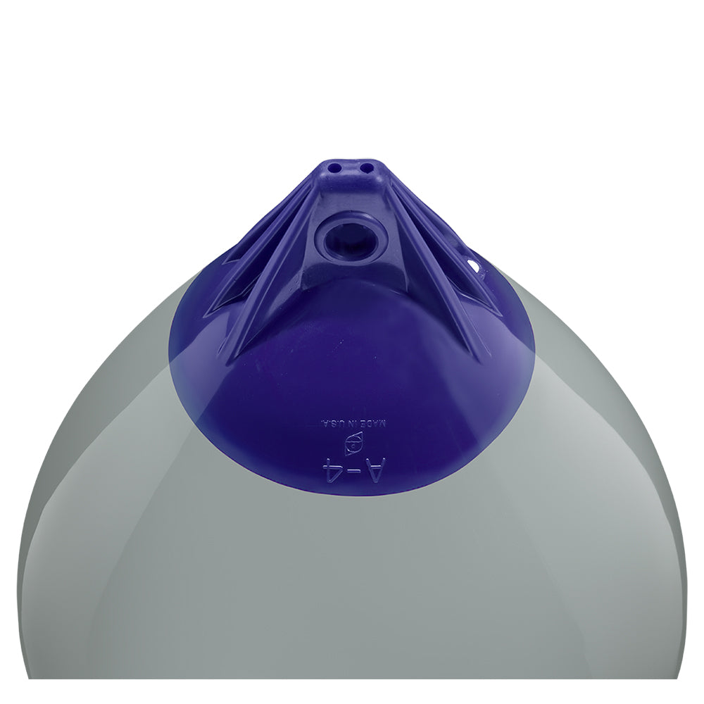 Grey Polyform A-4 buoy with a 20.5-inch diameter, designed for marine navigation and safety.