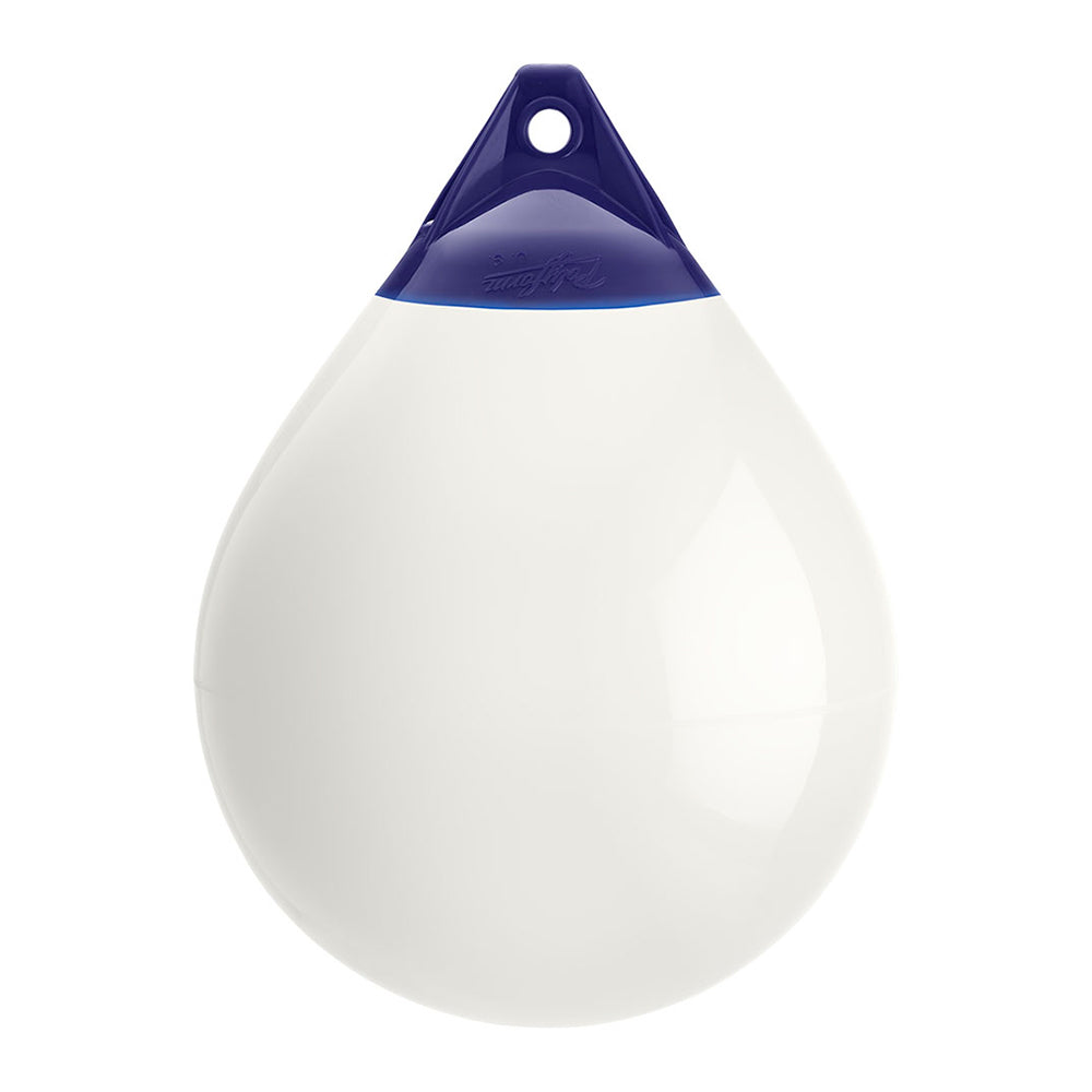 White Polyform A-4 buoy with 20.5-inch diameter, used for marine navigation and marking, by Polyform U.S.