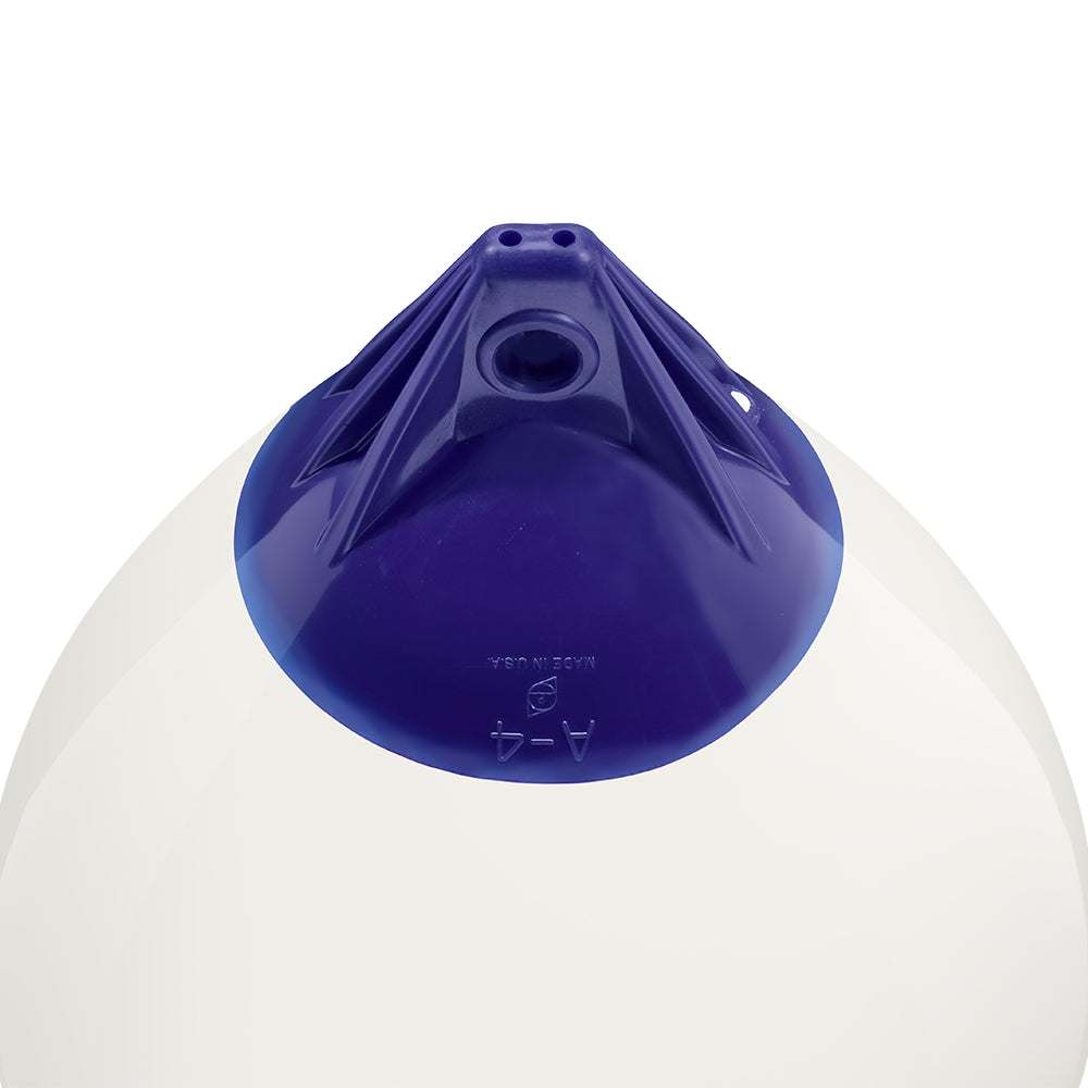 White Polyform A-4 buoy with a 20.5-inch diameter, designed for maritime safety and navigation.