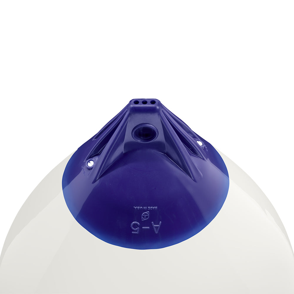 White Polyform A Series Buoy A-5 with 27-inch diameter, designed for marine navigation and safety.