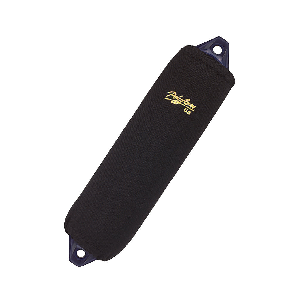 Black Polyform Elite Fender Cover designed for G-5, HTM-2, F2, and NF-5 boat fenders by Polyform U.S.