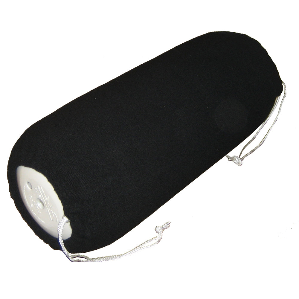 Black Polyform U.S. Fenderfits Fender Cover for HTM-3 Fender, designed to protect and extend the life of your boat fender.
