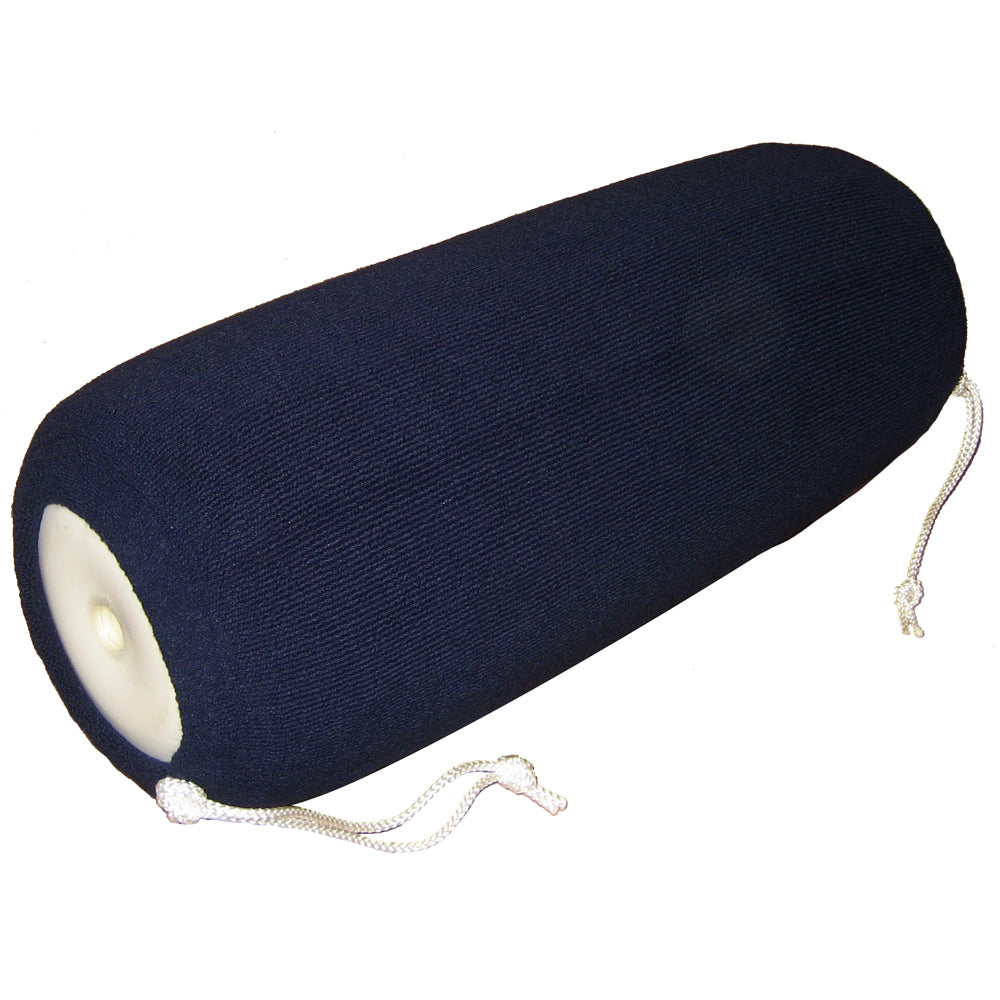 Polyform U.S. Fenderfits Fender Cover for HTM-4 Fender in navy blue, durable marine-grade cover for boat fenders.