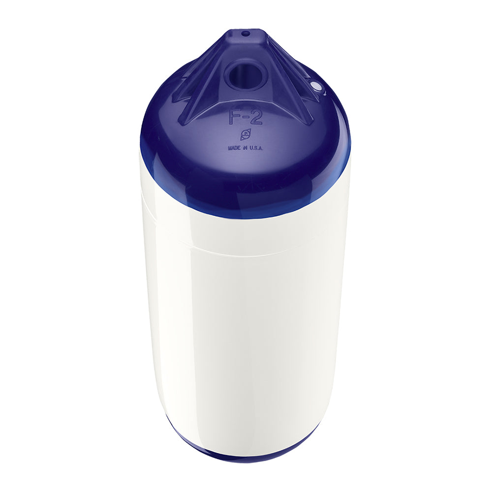 Polyform F-2 Twin Eye Fender in white, 8.2 x 25 inches, durable marine bumper for boats by Polyform U.S.