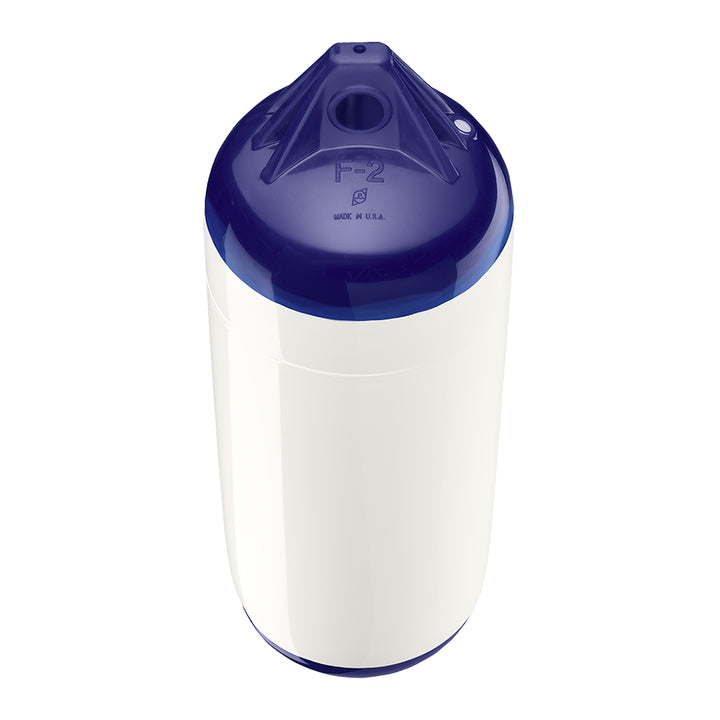 Polyform F-2 Twin Eye Fender in white, 8.2 x 25 inches, durable marine bumper for boats by Polyform U.S.