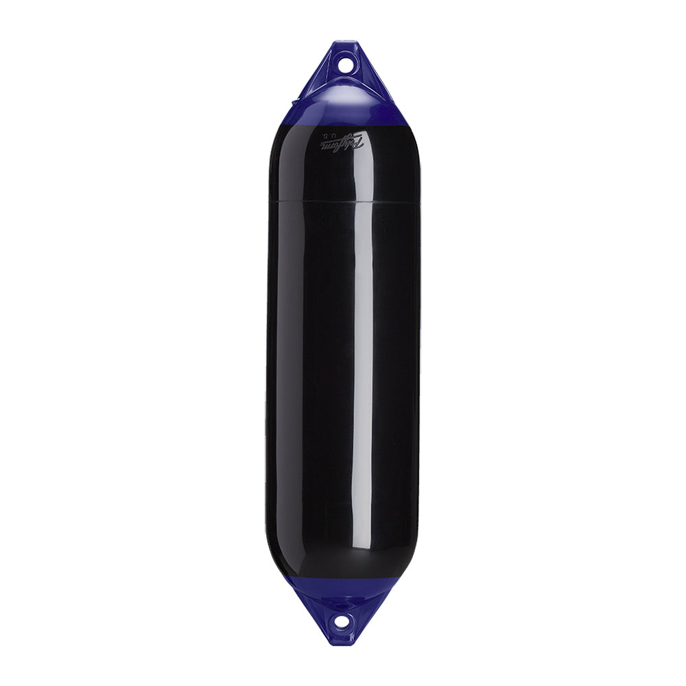 Black Polyform F-6 Twin Eye Fender, 11x42 inches, durable boat bumper with twin eye design by Polyform U.S.