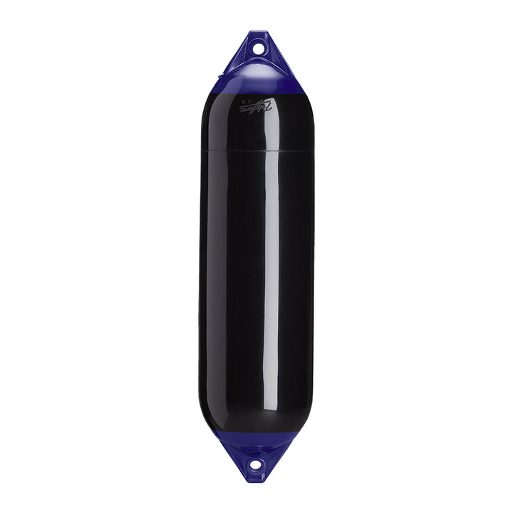Black Polyform F-6 Twin Eye Fender, 11x42 inches, durable boat bumper with twin eye design by Polyform U.S.
