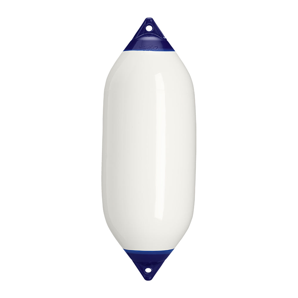 Polyform F-7 Twin Eye Fender in white, 15x41 inches, durable marine fender for boat protection by Polyform U.S.