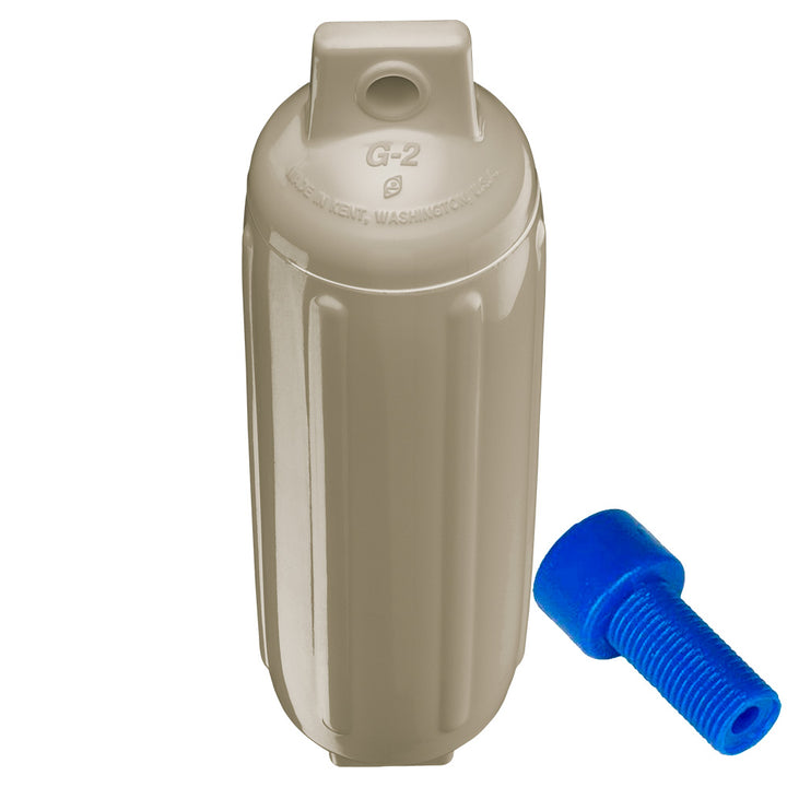 Garde-boue Polyform G-2 Twin Eye 4,5" x 15,5" - Sable avec adaptateur