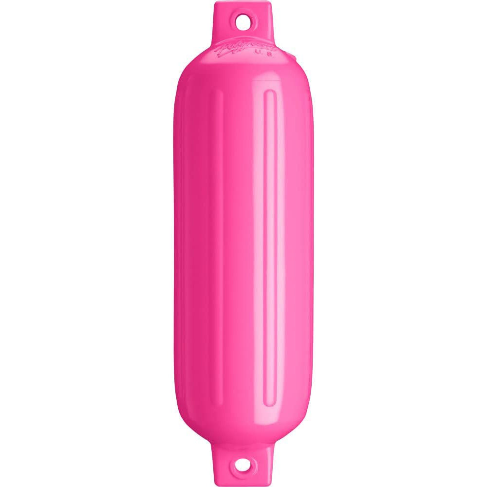 Pink Polyform G-3 Twin Eye Fender, 5.5" x 19" marine boat fender from Polyform U.S. with twin eye design.