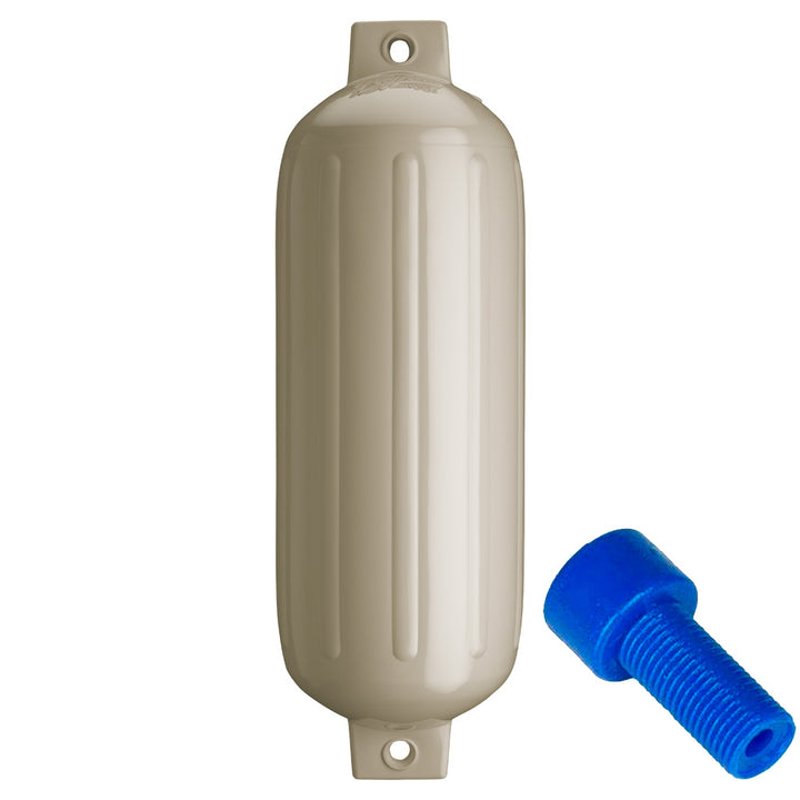 Garde-boue Polyform G-5 Twin Eye 8,8" x 26,8" - Sable avec adaptateur
