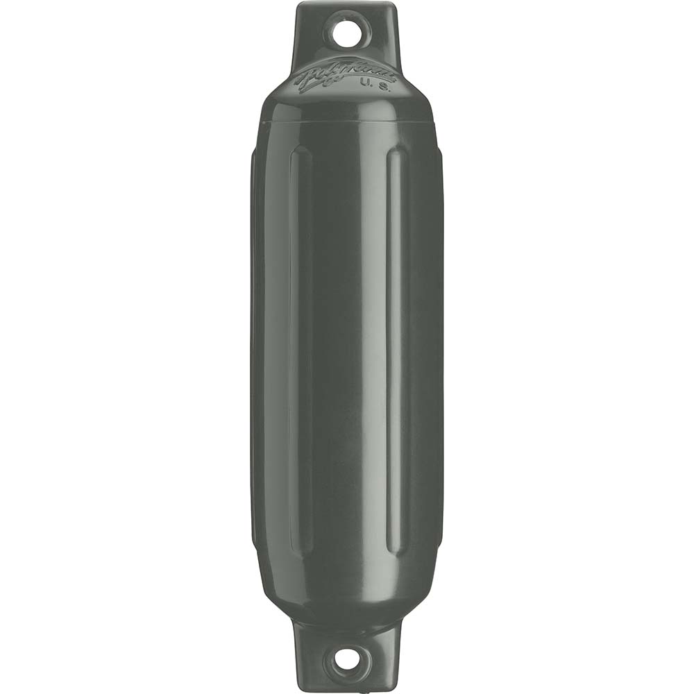 Polyform G-6 Twin Eye Fender in graphite, 11x30 inches, durable boat fender from Polyform U.S. for marine protection.