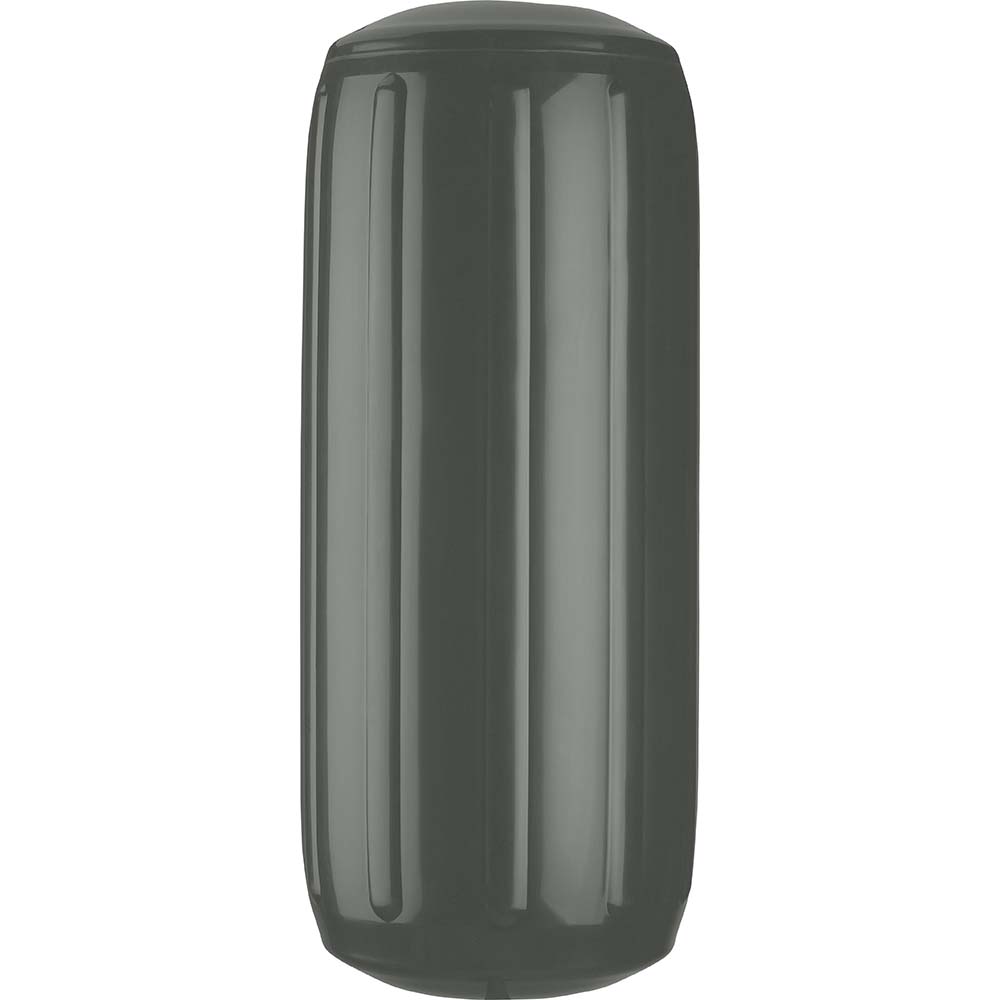 Polyform U.S. HTM-3 Fender in graphite, 10.5 x 27 inches, durable boat fender for marine protection and docking safety.