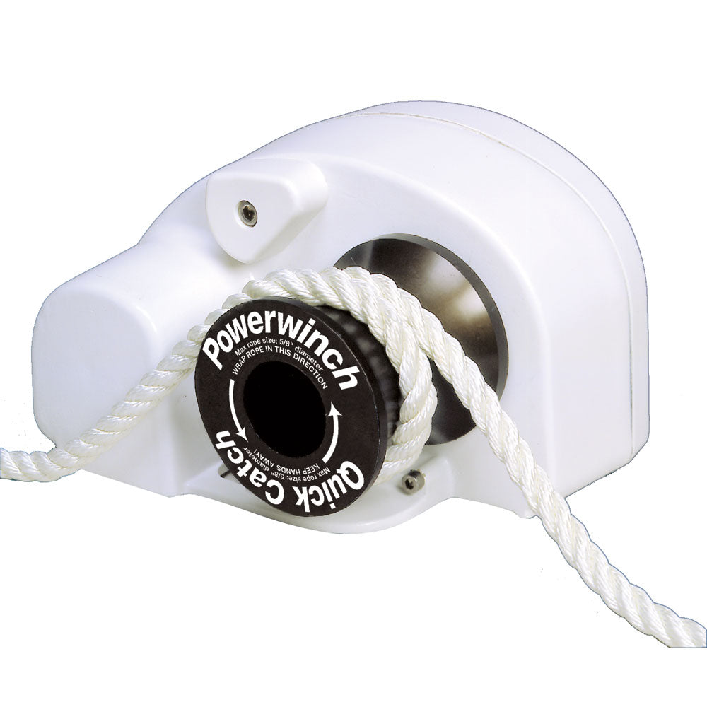 Powerwinch Quick Catch Pot Puller trailer winch mounted on a trailer for secure and efficient load handling.