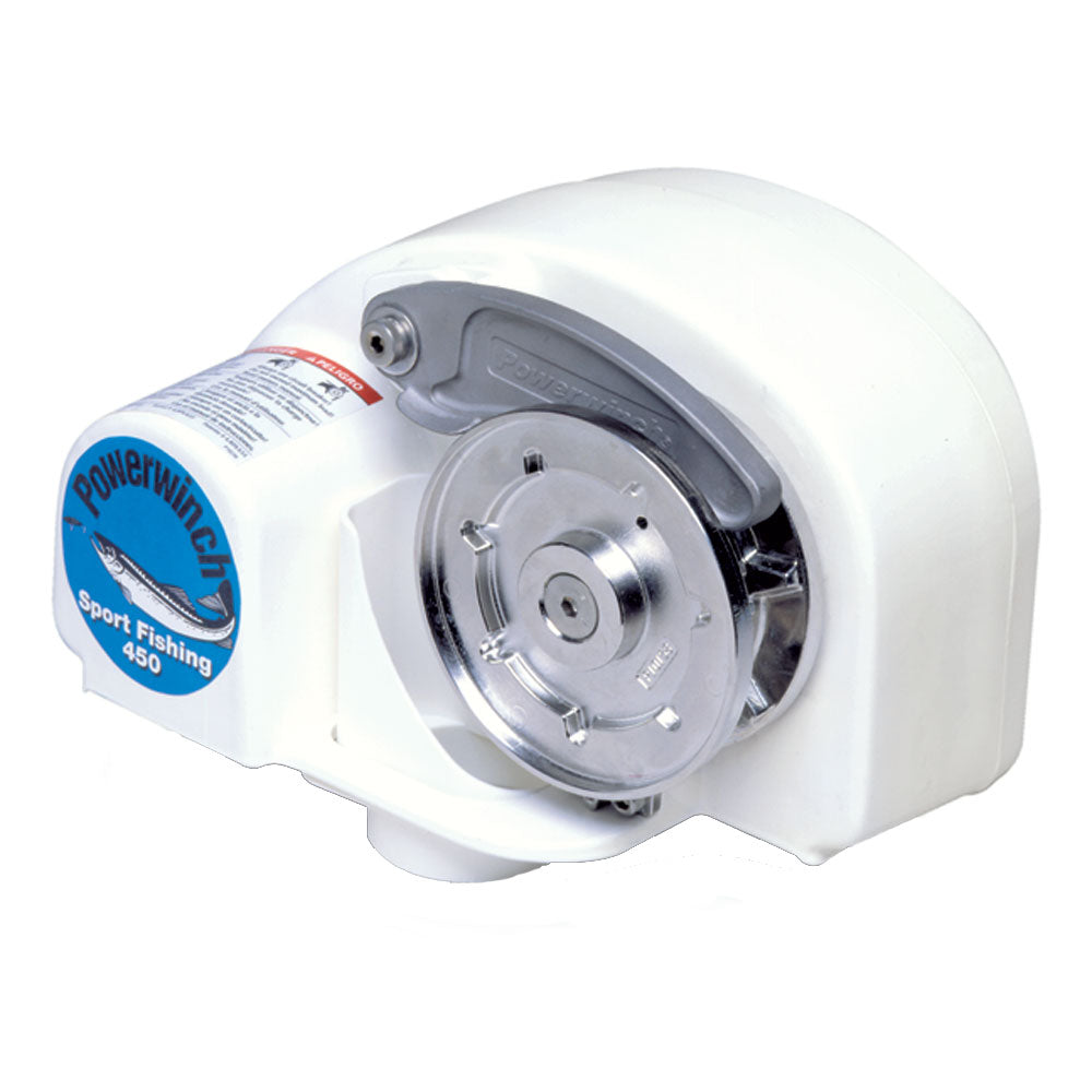 Powerwinch Sport Fish 450 free-fall anchor windlass with durable construction, designed for reliable boat anchoring.