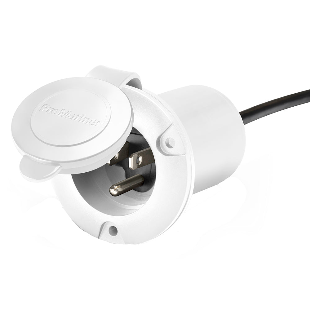 ProMariner Universal AC Plug in white, marine accessories, durable electrical connector for boat power systems
