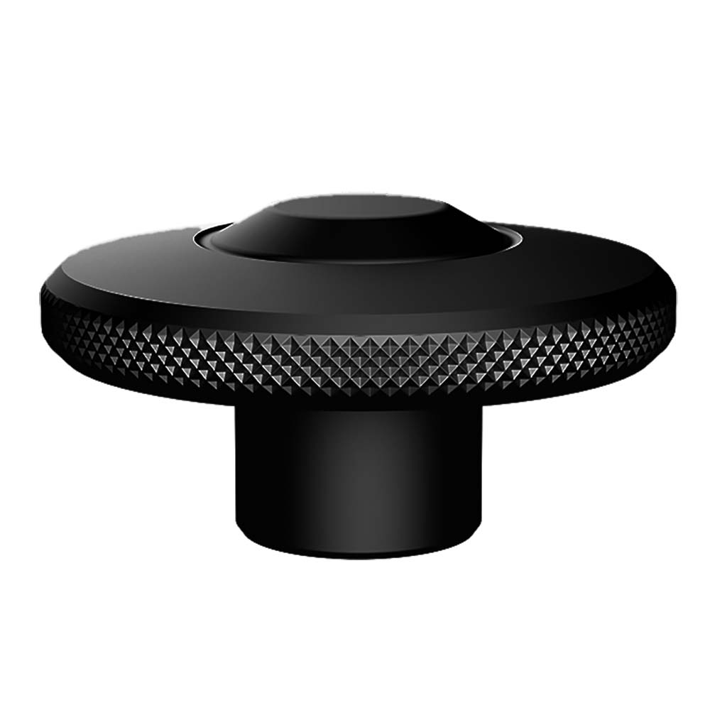 PTM Edge watersports board rack replacement knob in black, designed for secure mirror mounting and easy adjustments.