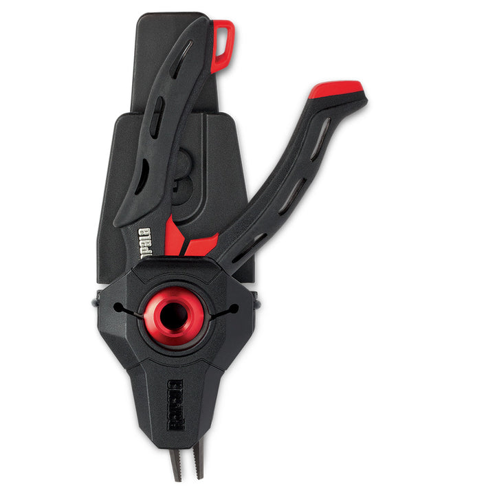 Rapala Mag Spring Pliers for fishing, 4-inch stainless steel fishing accessories with spring-loaded handles.