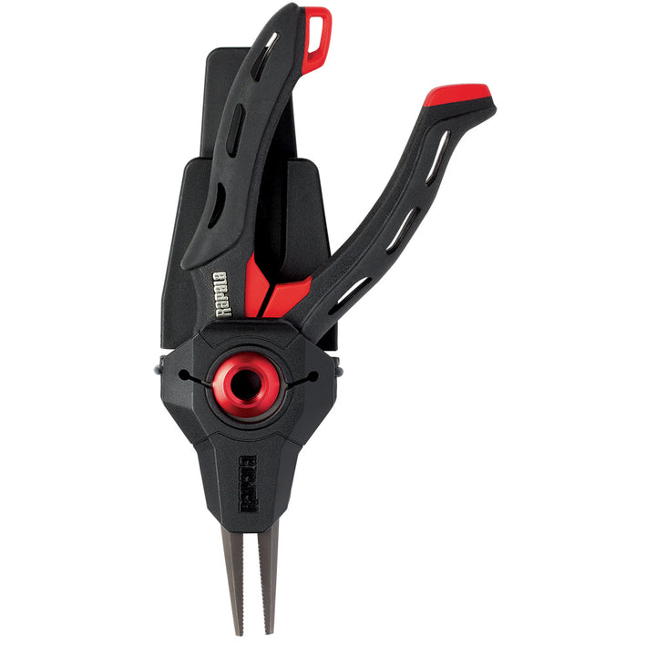 Rapala Mag Spring Pliers, 6-inch fishing accessories tool with stainless steel construction, designed for fishing line and hook removal.