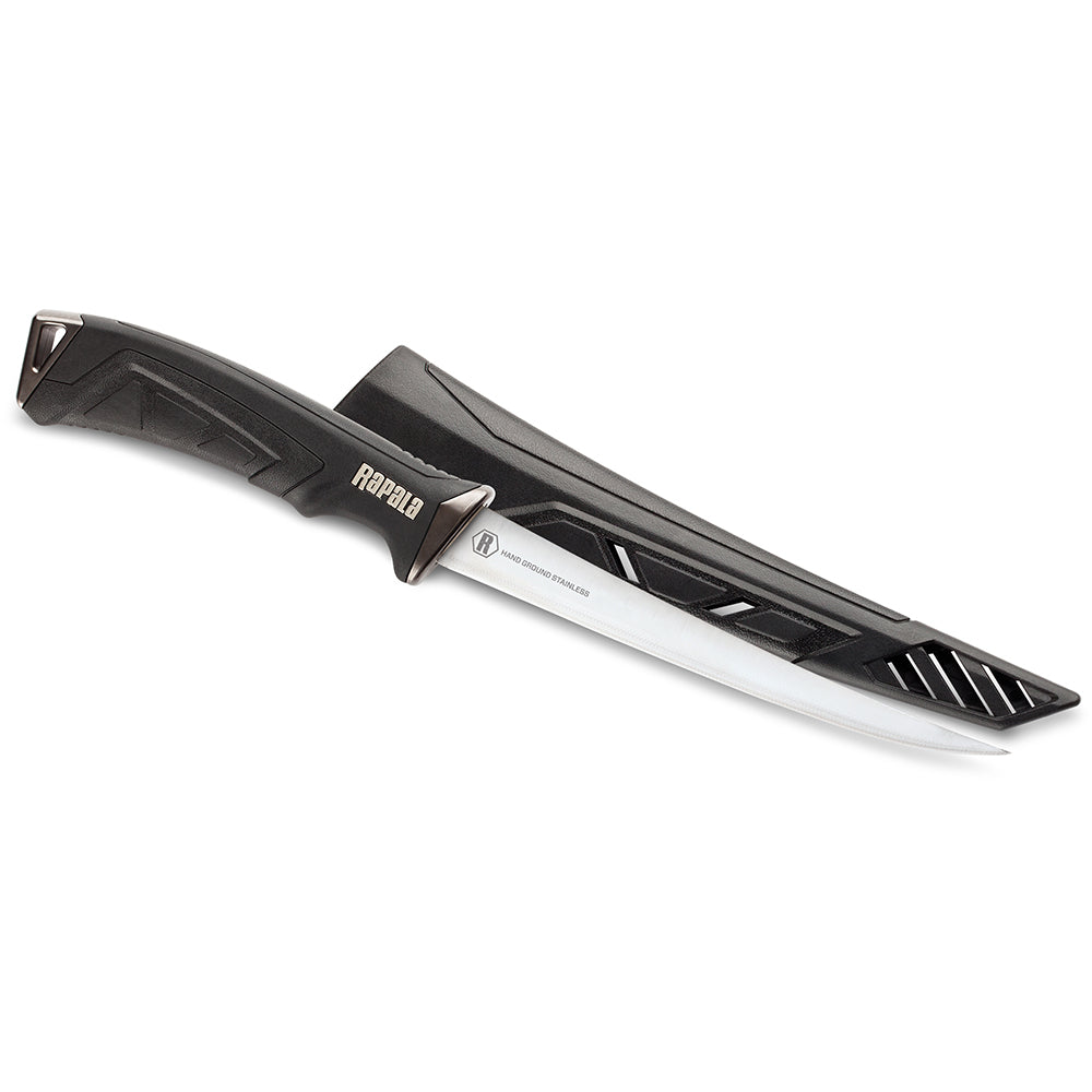 Rapala Fish Pro Fillet Knife, 6-inch, with ergonomic handle and flexible blade for precise fish filleting.