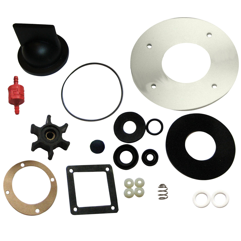 Raritan Crown Head CD Series Repair Kit accessories with various replacement parts for plumbing fixtures.