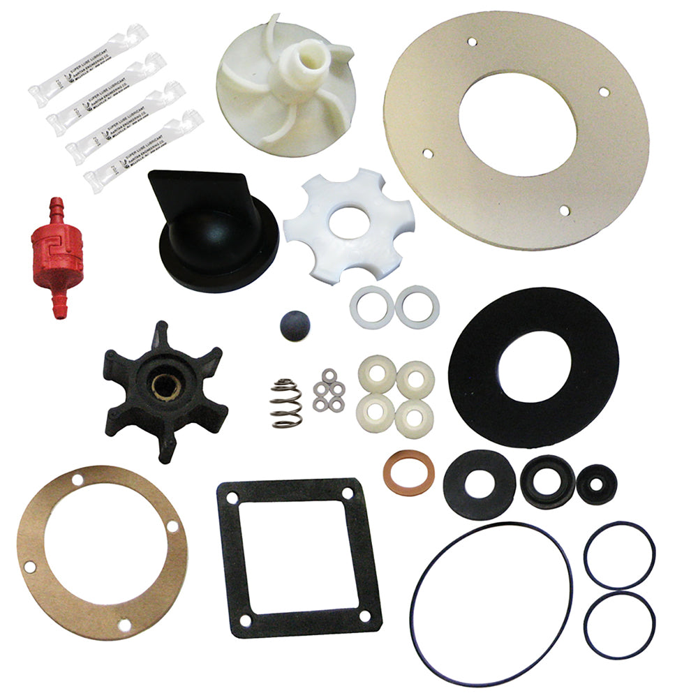 Raritan Crown Head Deep Draft Repair Kit accessories, including tools and parts for boat draft system maintenance.