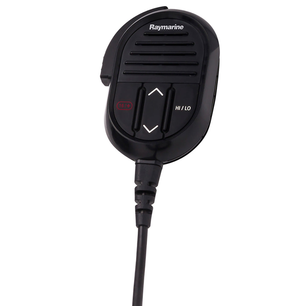 Raymarine Fist Mic Assembly for Ray60, 70, 63, and 73 marine chartplotters, accessory for communication systems.