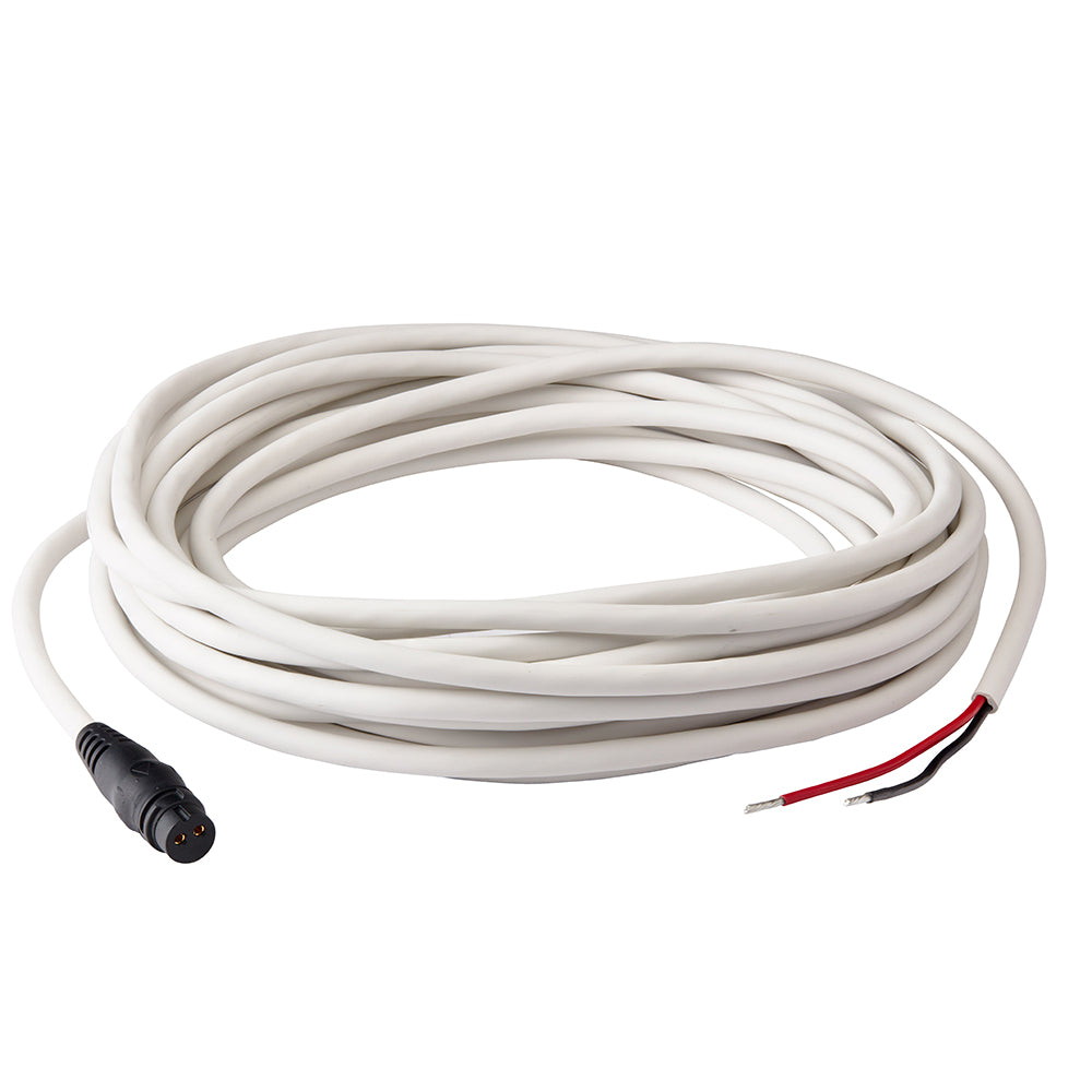 Raymarine 10-meter power cable with bare wires for Quantum marine electronics, designed for reliable power connection.