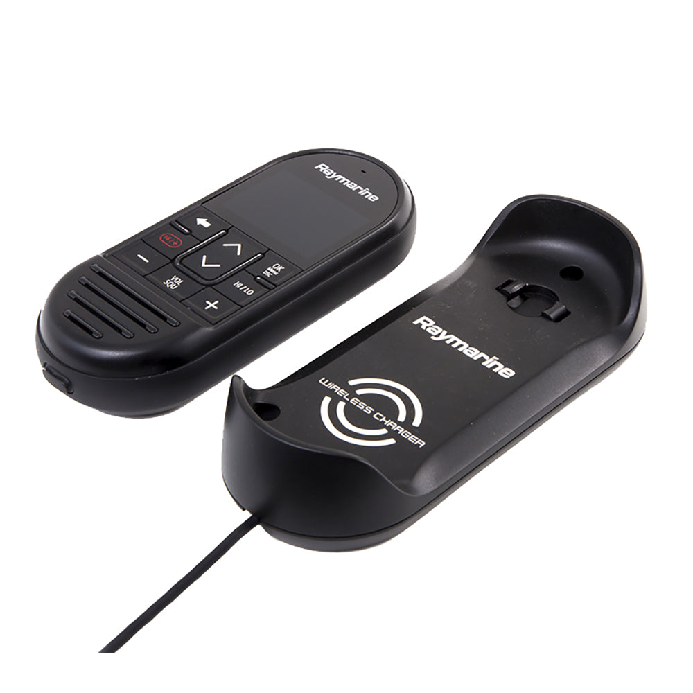 Raymarine RayMic wireless handset accessory with microphone and control buttons, designed for marine communication systems.