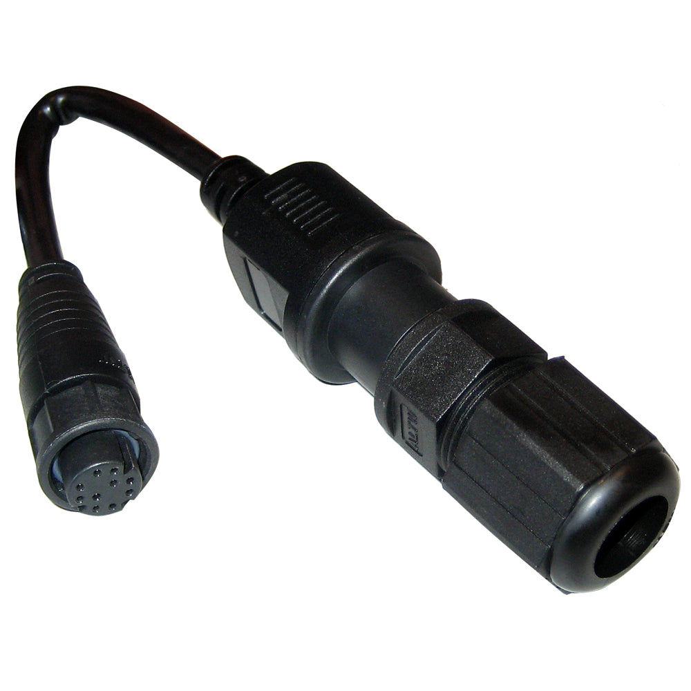 Raymarine Raynet to RJ45 female adapter, 100mm length, marine accessories for networking and communication connections.