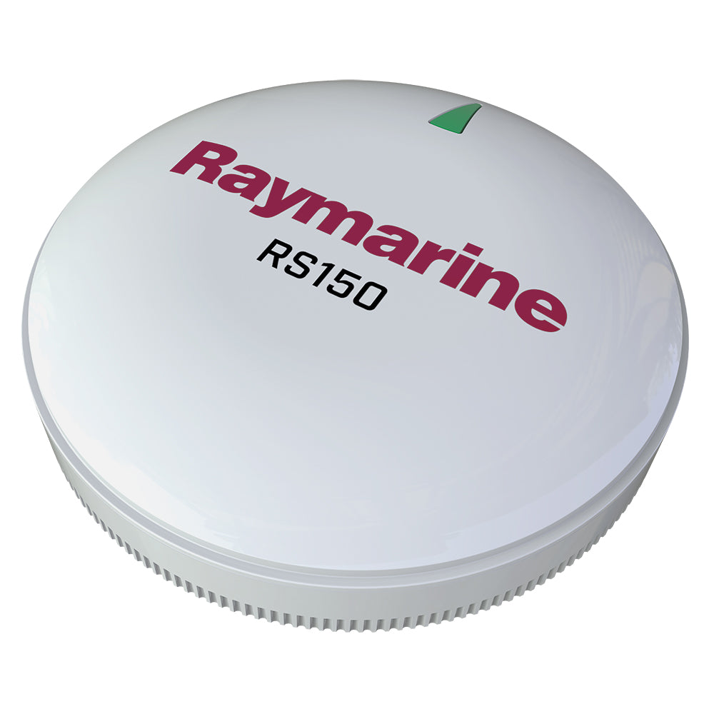 Raymarine RS150 GPS sensor accessory with compact design, used for marine navigation and GPS signal enhancement.