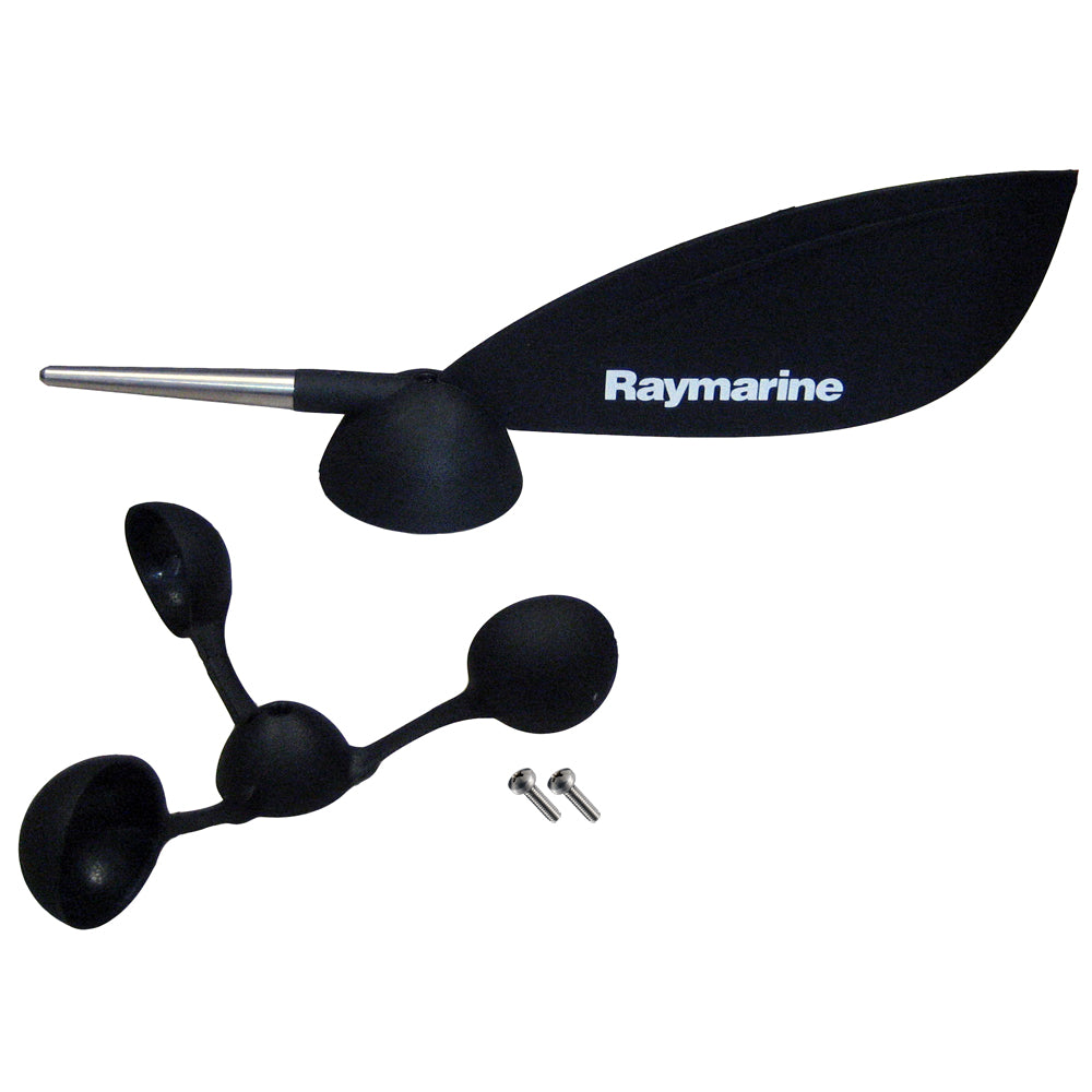 Raymarine wind vane and cups accessory for marine navigation, with a clear view of the vane and cup components.