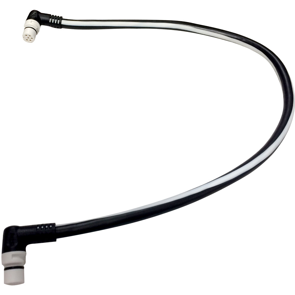 Raymarine 400mm Elbow Spur Cable for SeaTalkng NMEA system, marine electronic cable with elbow connector for boat navigation.