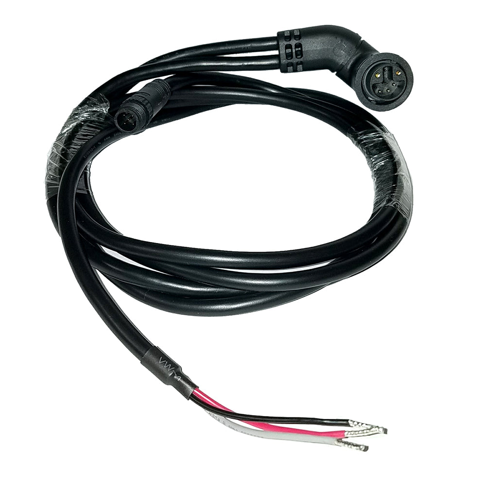 Raymarine AXIOM power cable with 1.5m right-angle NMEA 2000 connector for marine electronics.
