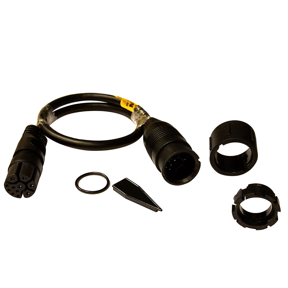 Raymarine A80328 Adapter Cable for transducer accessories, shown with connector ends for marine electronics connection.